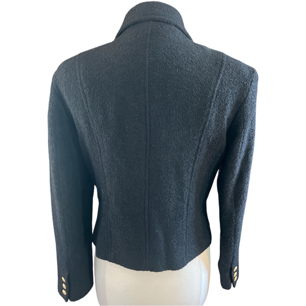 The Limited Vintage Black Boucle Wool Blazer with Gold/Brass Buttons Size Medium - Picture 4 of 7